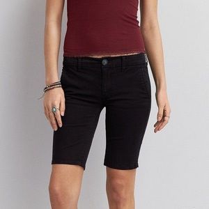 American Eagle Black Skinny Bermuda Shorts